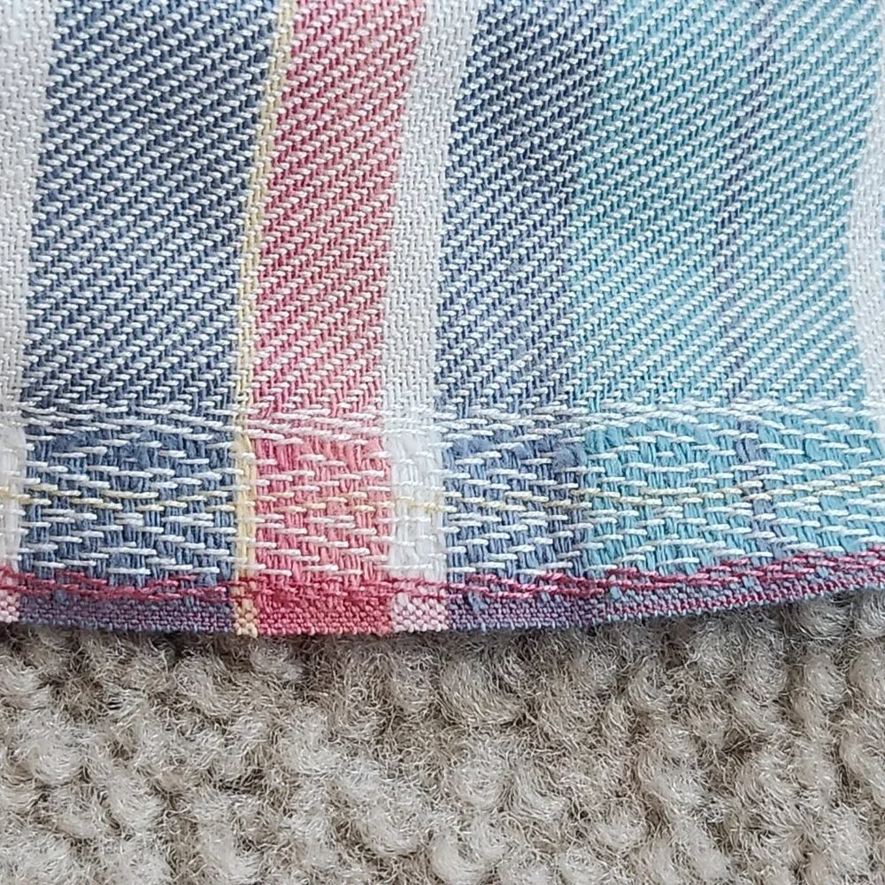 NWT Talbots pastel plaid scarf cotton/rayon